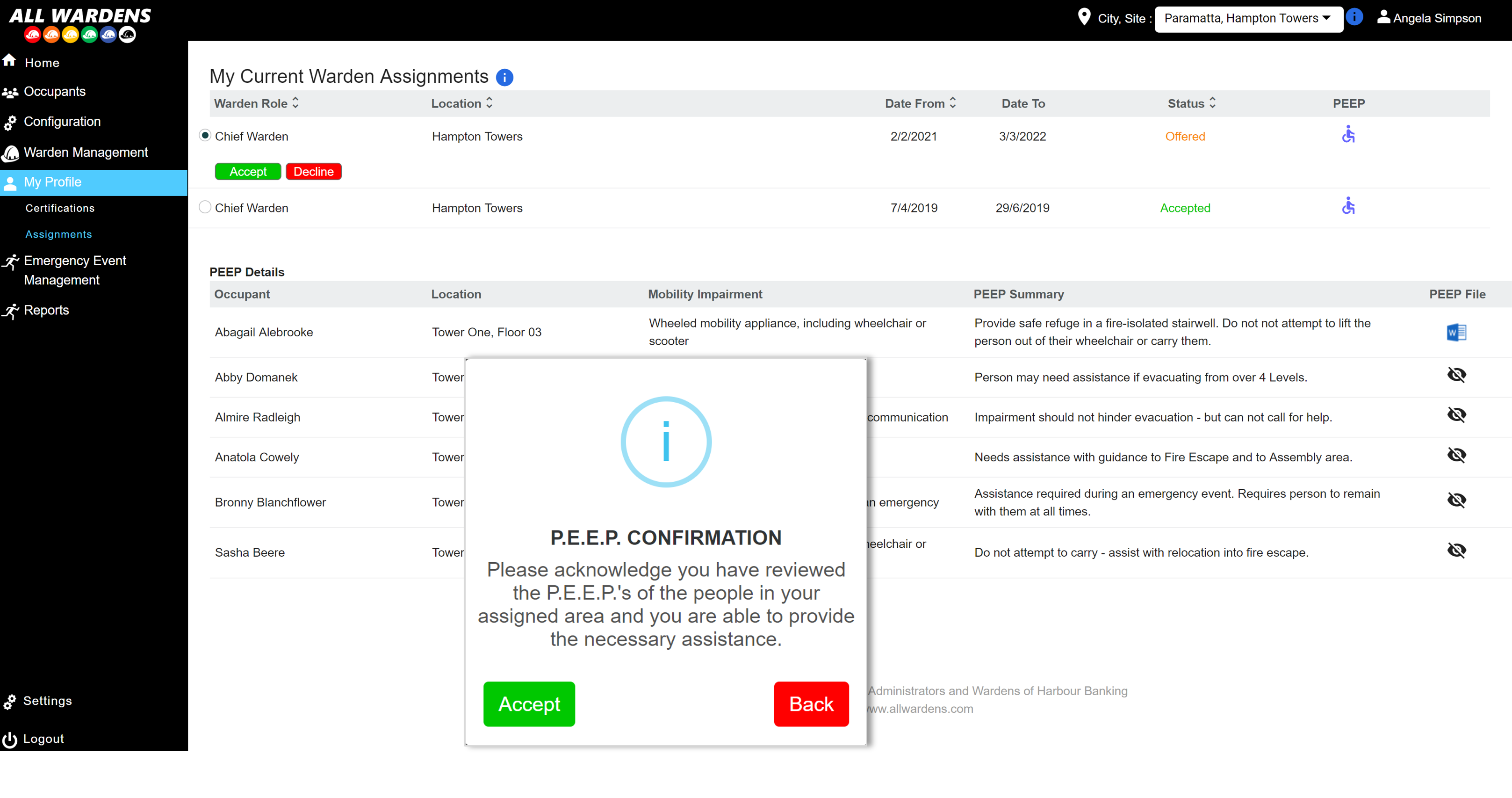 chief and Fire warden jobs app