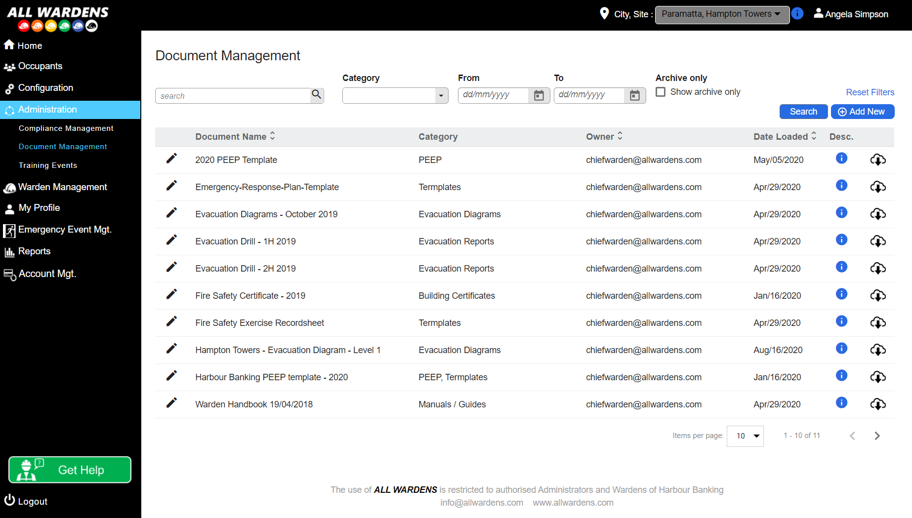 Fire safety Document and Records management app